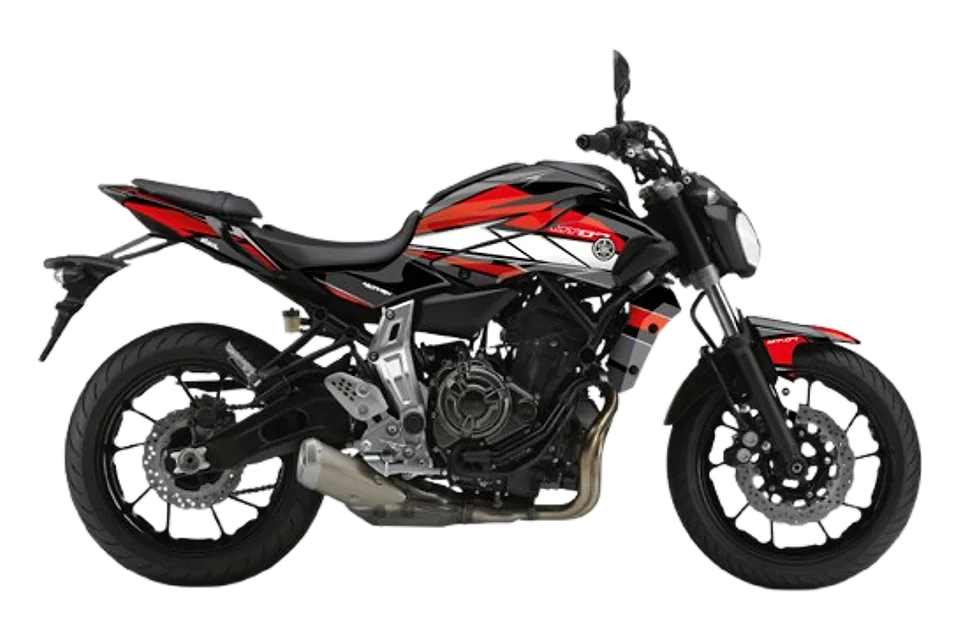 طقم ملصقات STEEL لدراجة Yamaha MT-07