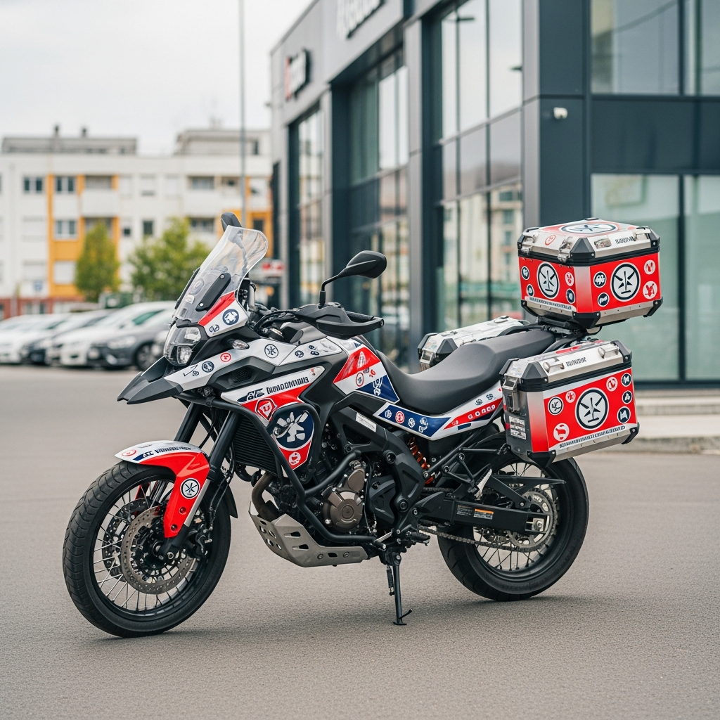 Moto Aventure avec Kit Déco Vinyle Personnalisé